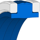 Piston Seal Hydraulics - SK520-F - 85 NBR - Freudenberg - 49389108