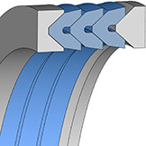 Chevron Afdichtring - BI-NBR B4B246 - Freudenberg - 24062775 - Verpakkingseenheid 1stk productfoto