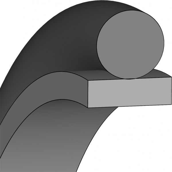 Hydraulic Rod Seal - 20X27,20X4 - SPOR06 - PTFE PT009822 / 70 NBR - Dichtomatik - 67082677 product photo