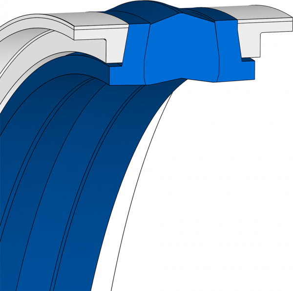 Zuigerafdichting Hydrauliek - 128x150x26,5 - L43 - 80 NBR B281 - Freudenberg - 24266979 - Verpakkingseenheid 1 productfoto