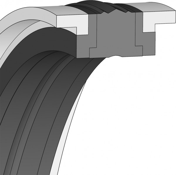 Hydraulic Piston Seal - 55X39X18,40 - KK03 - 80 NBR NB805501 - Dichtomatik - 67530564 product photo