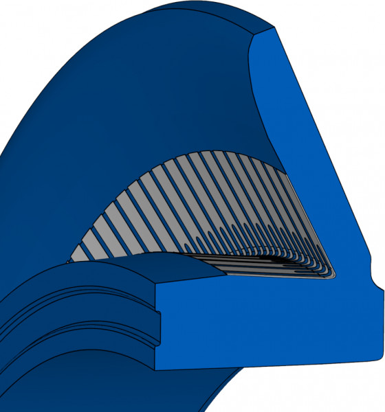 Andere - S73 - 75 HNBR U467 - 2274x2210x26,2 MM - Merkel Seventomatic Sealing S73 with spring - Freudenberg - 49390967 - Verpackungseinheit 1stck Produktfoto